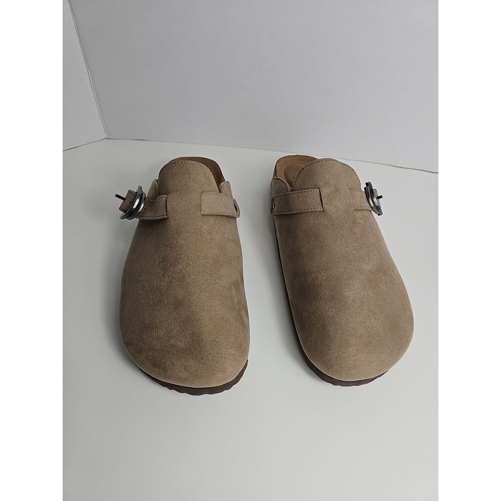Time and Tru Women's Size 9 Buckled Clog Casual‎ Shoe Beige